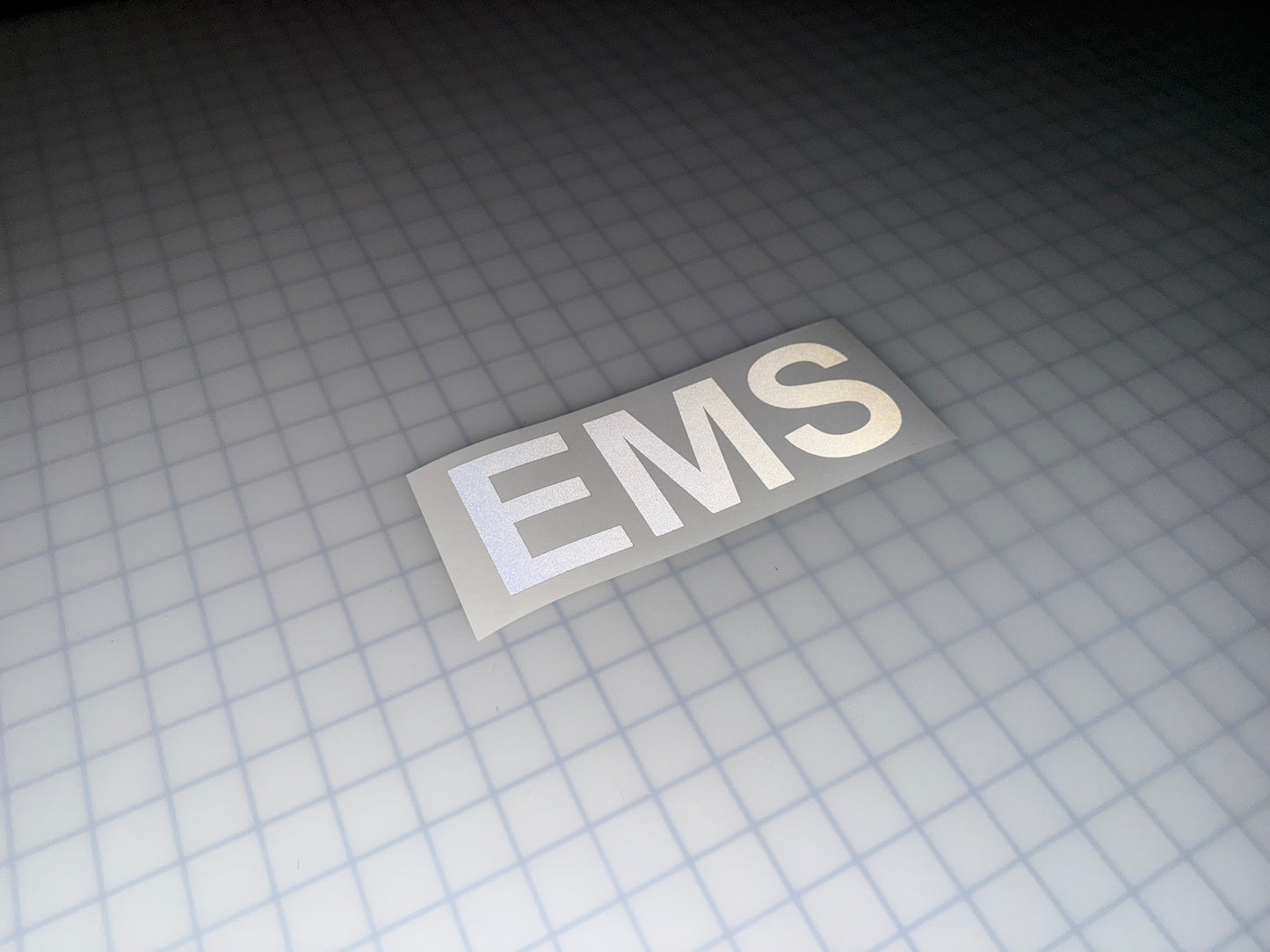 "EMS" 3"x9" Reflective Decal Bold