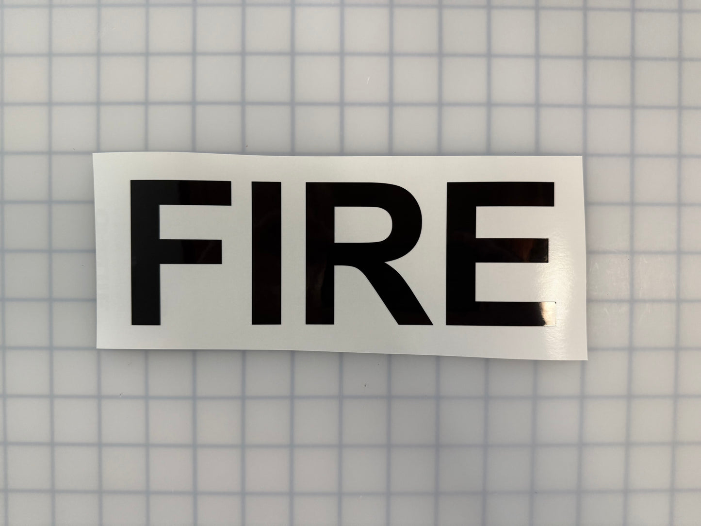 "FIRE" 3"x9" Reflective Decal Bold