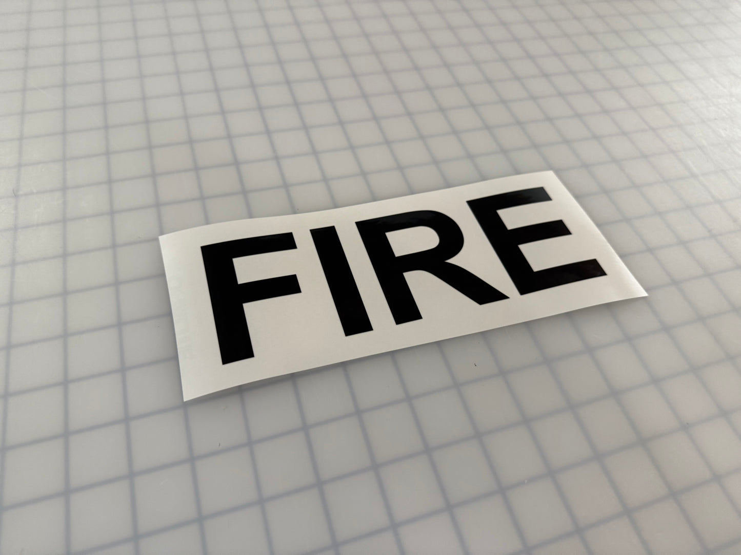 "FIRE" 3"x9" Reflective Decal Bold