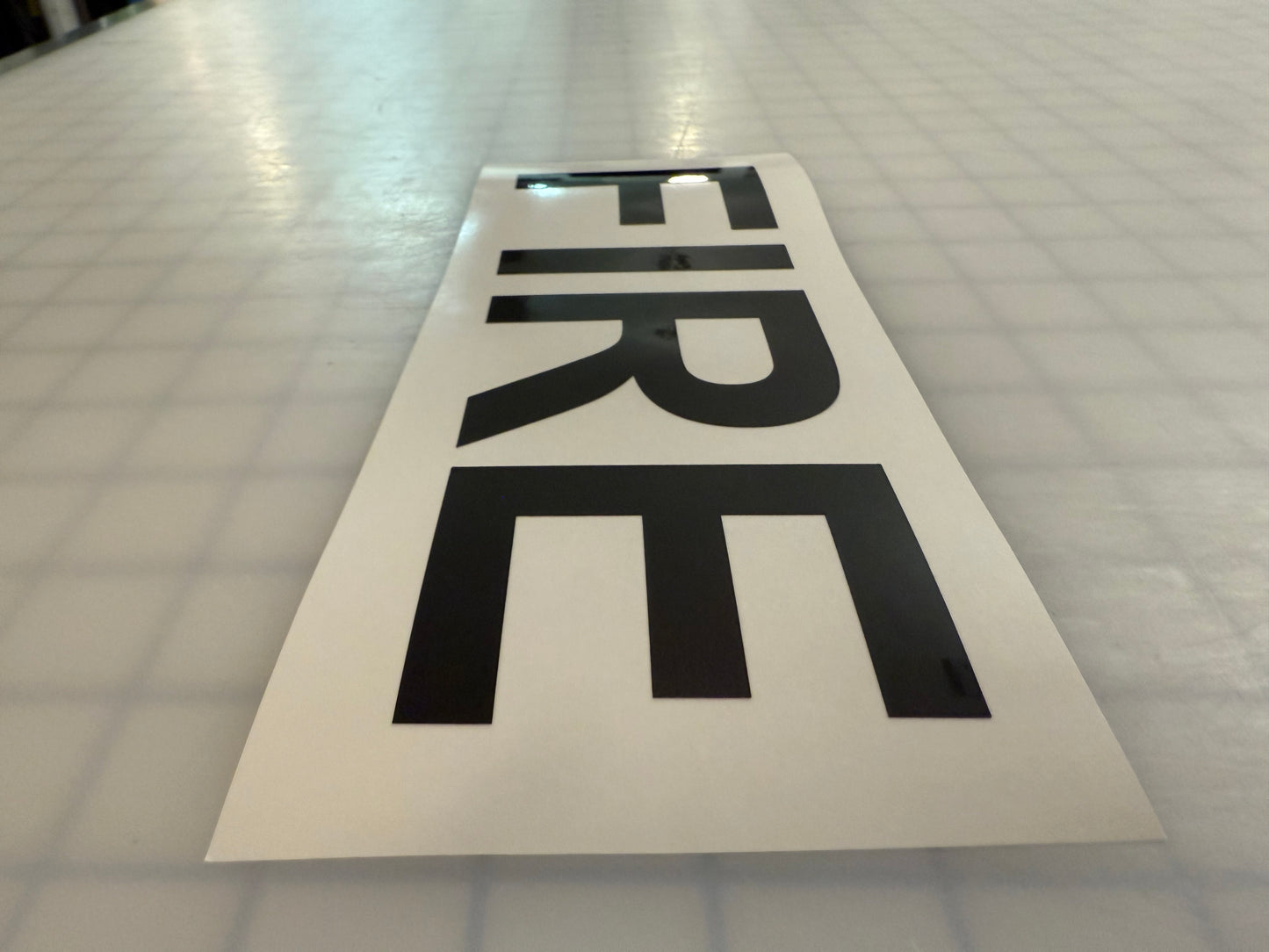 "FIRE" 3"x9" Reflective Decal Bold