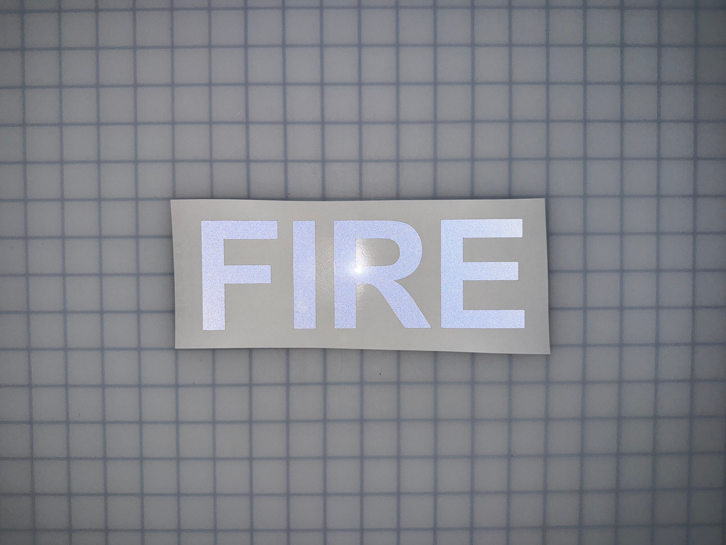 "FIRE" 3"x9" Reflective Decal Bold