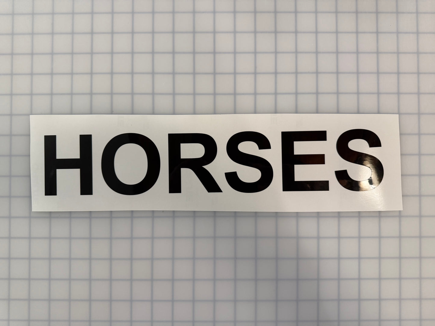 "HORSES" 3"x17" Reflective Decal Bold - Reflective Pro