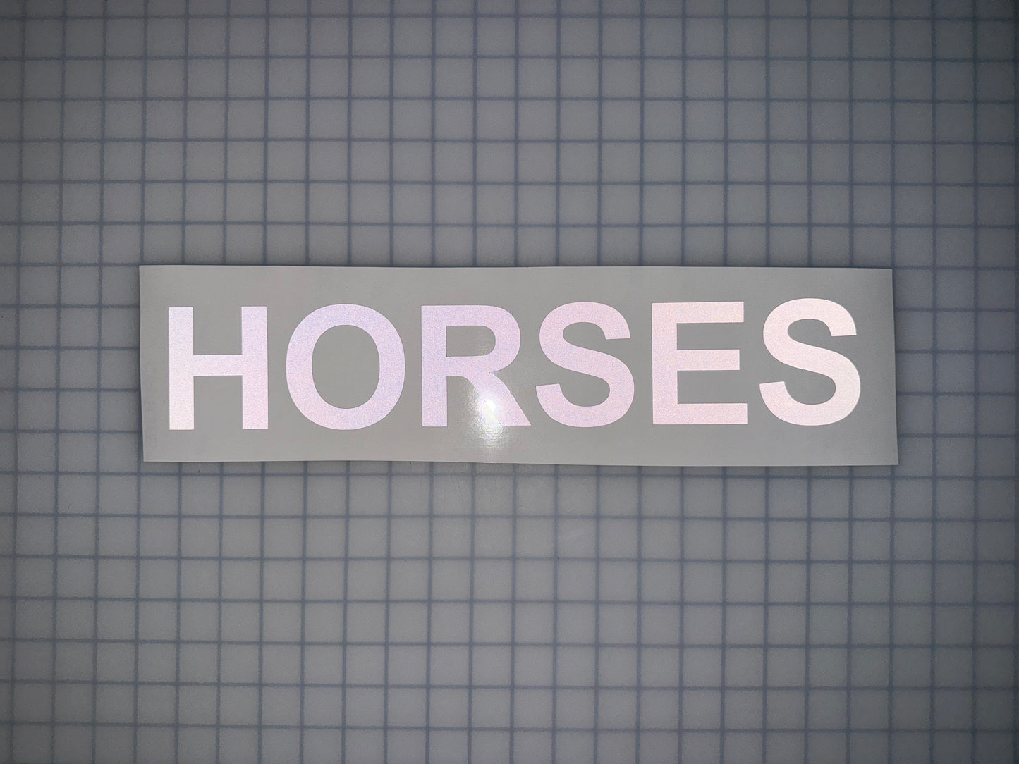 "HORSES" 3"x17" Reflective Decal Bold - Reflective Pro