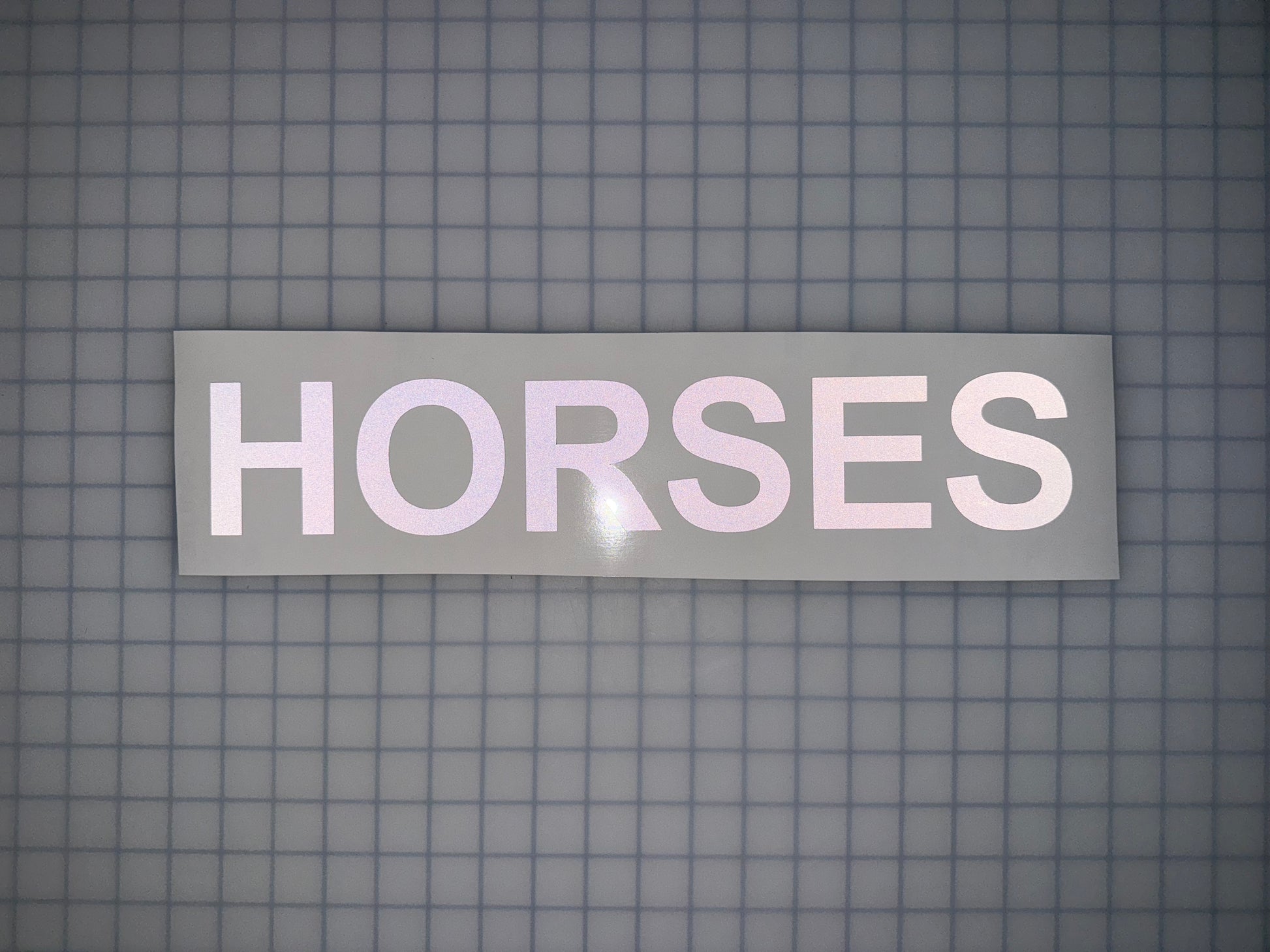 "HORSES" 3"x17" Reflective Decal Bold - Reflective Pro
