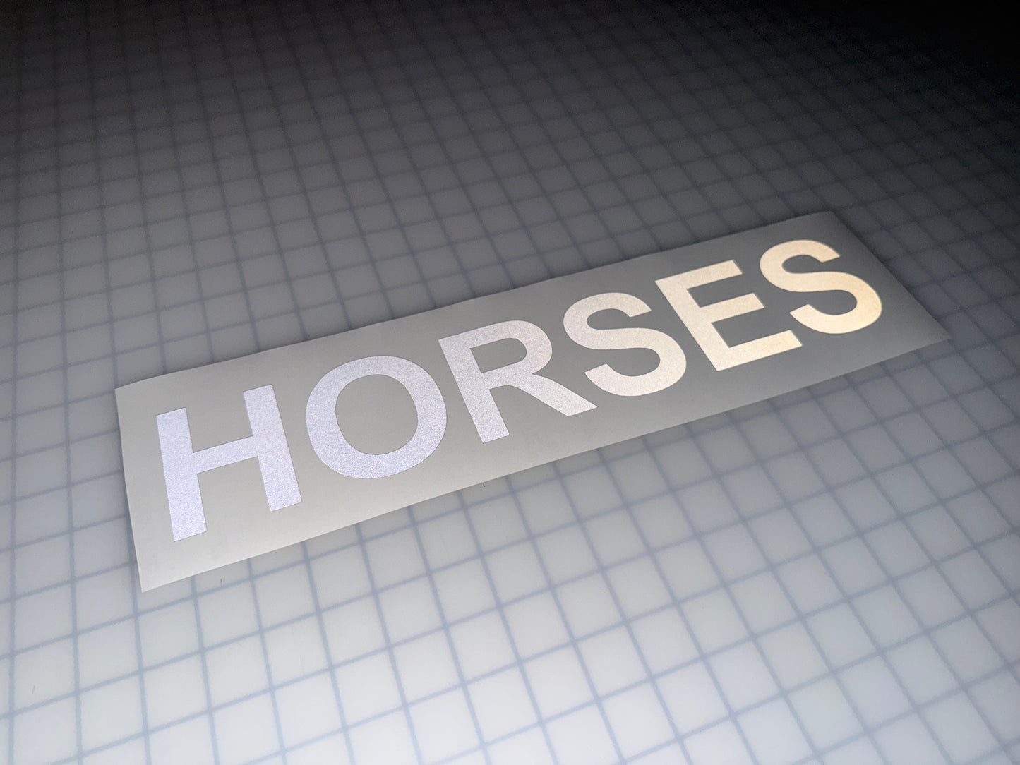 "HORSES" 3"x17" Reflective Decal Bold - Reflective Pro