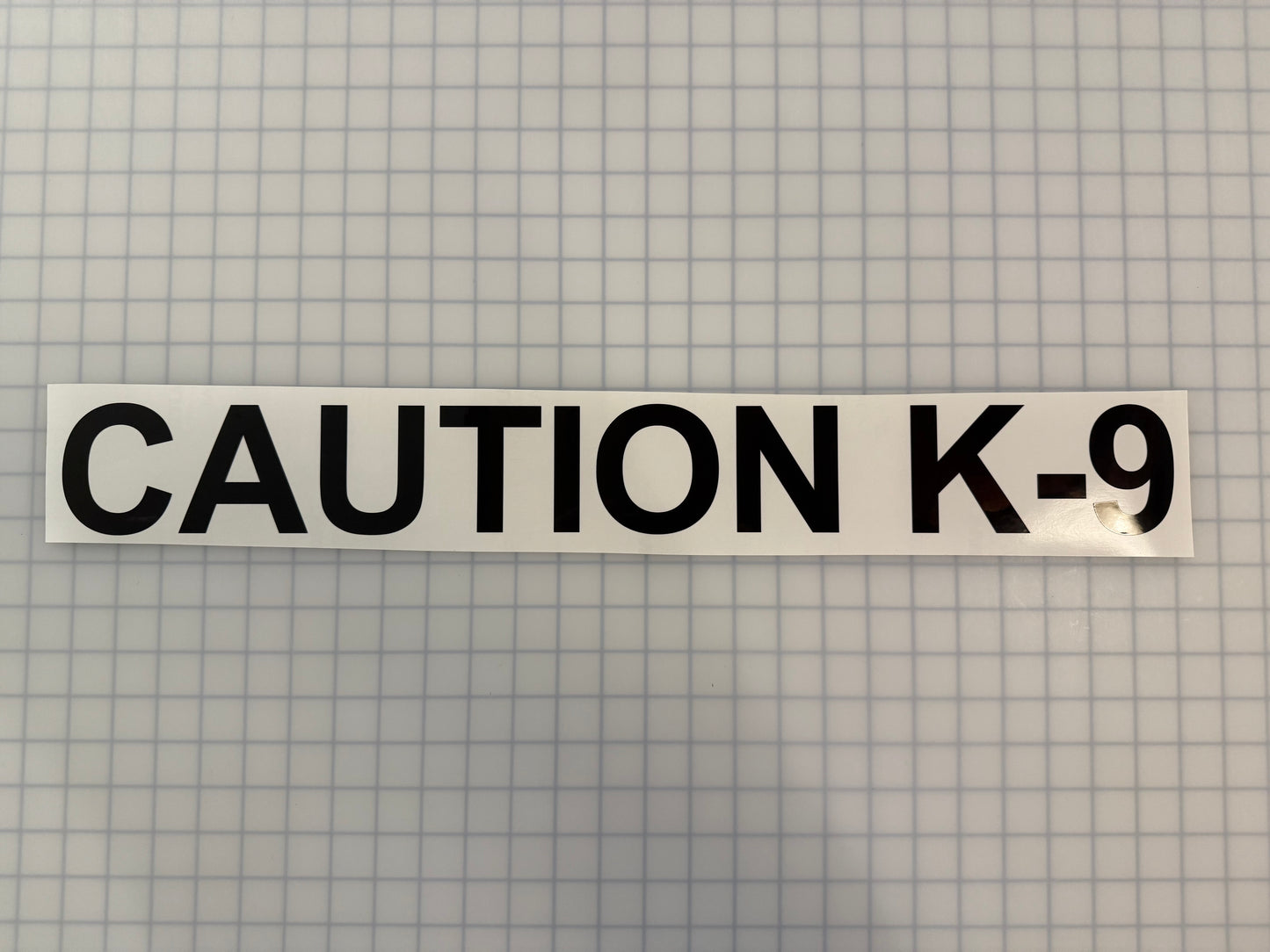 "CAUTION K-9" 3"x25" Reflective Decal Bold - Reflective Pro