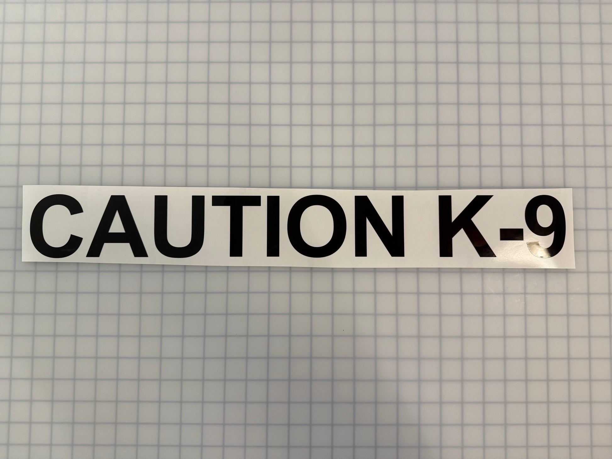 "CAUTION K-9" 3"x25" Reflective Decal Bold - Reflective Pro