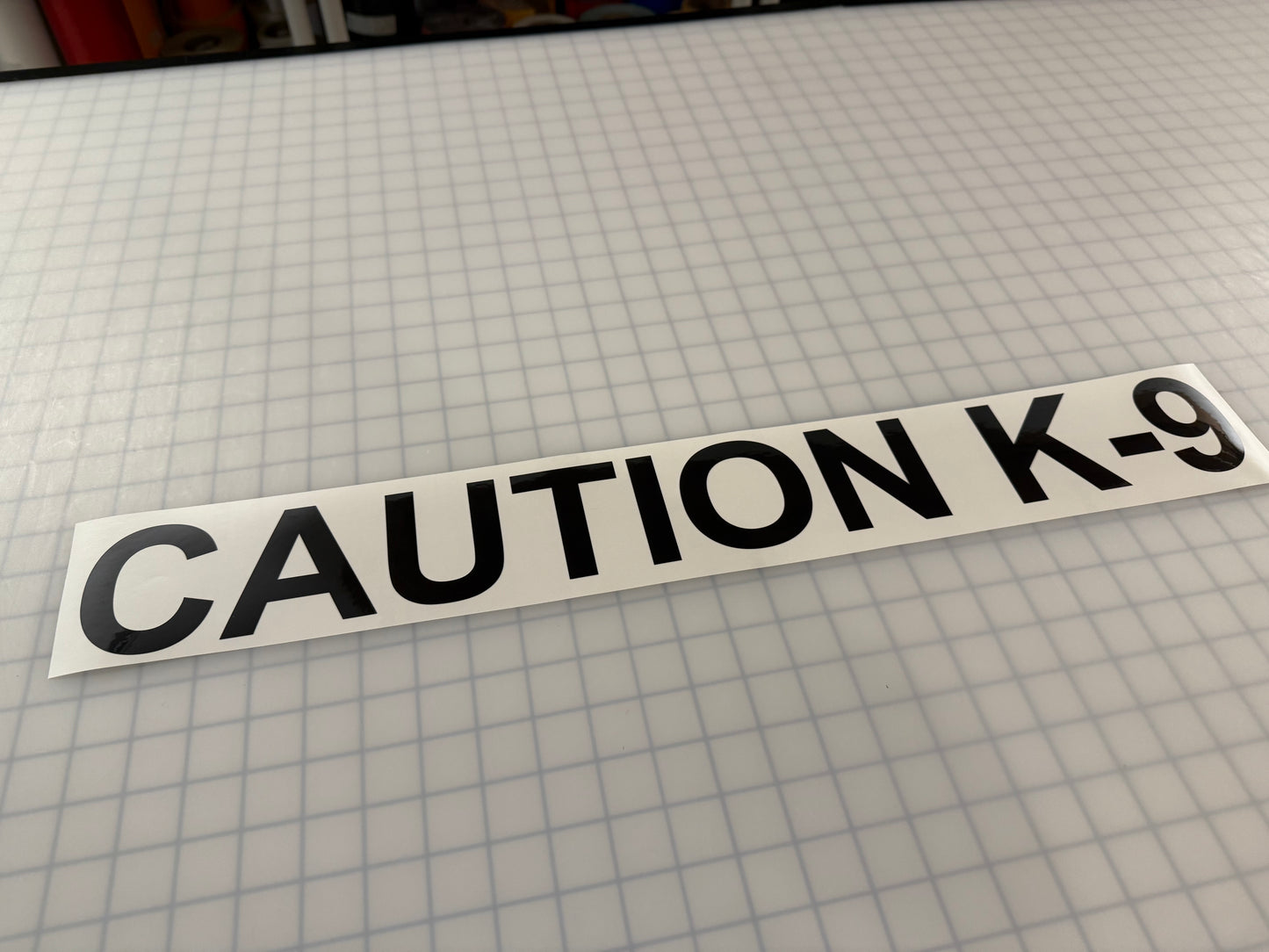 "CAUTION K-9" 3"x25" Reflective Decal Bold - Reflective Pro