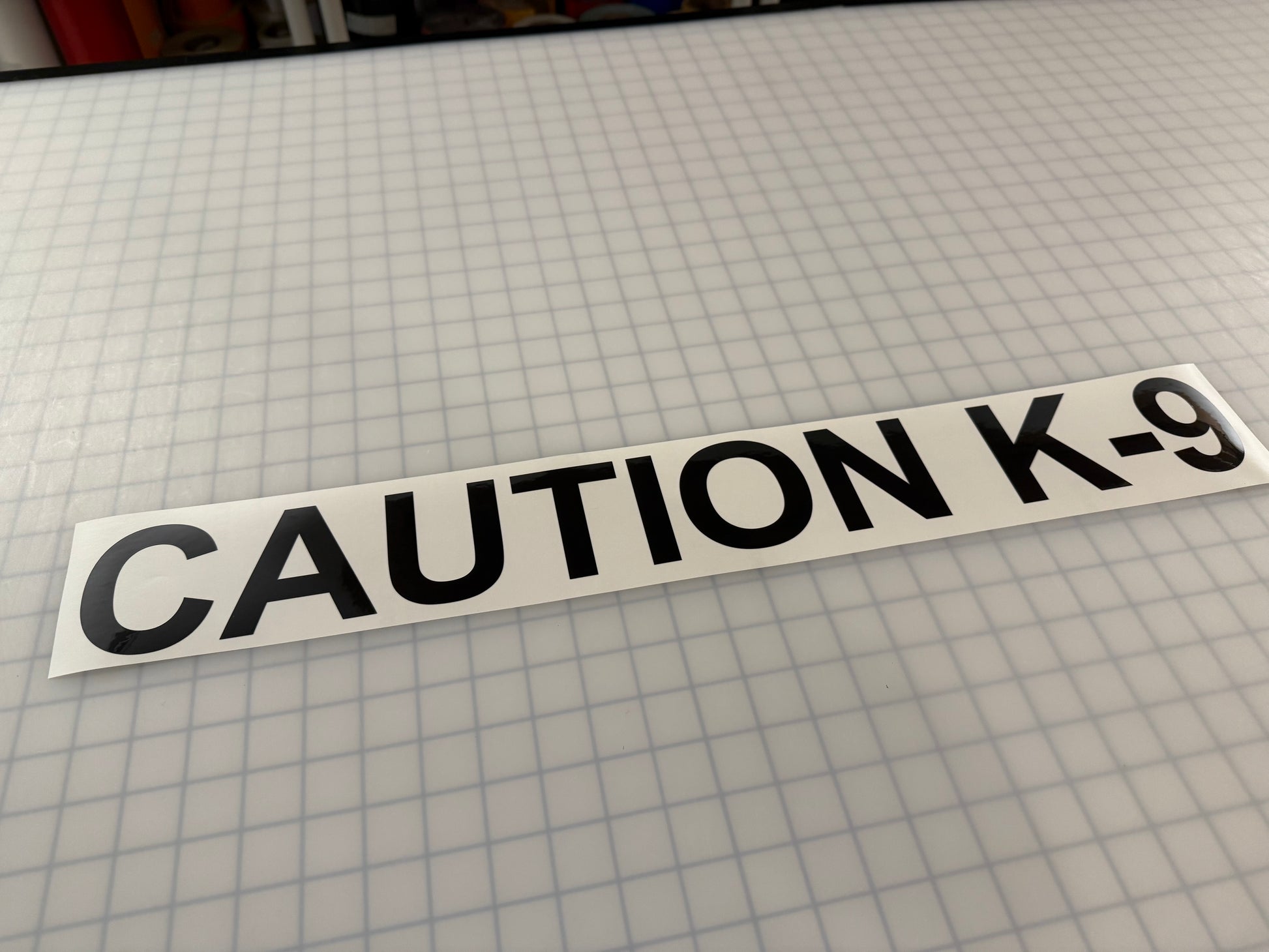 "CAUTION K-9" 3"x25" Reflective Decal Bold - Reflective Pro