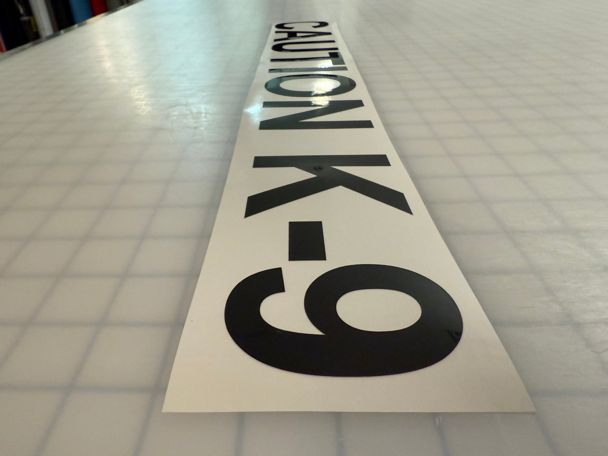 "CAUTION K-9" 3"x25" Reflective Decal Bold - Reflective Pro