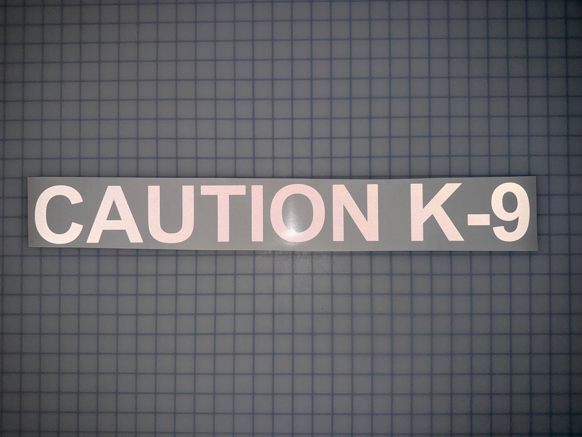 "CAUTION K-9" 3"x25" Reflective Decal Bold - Reflective Pro