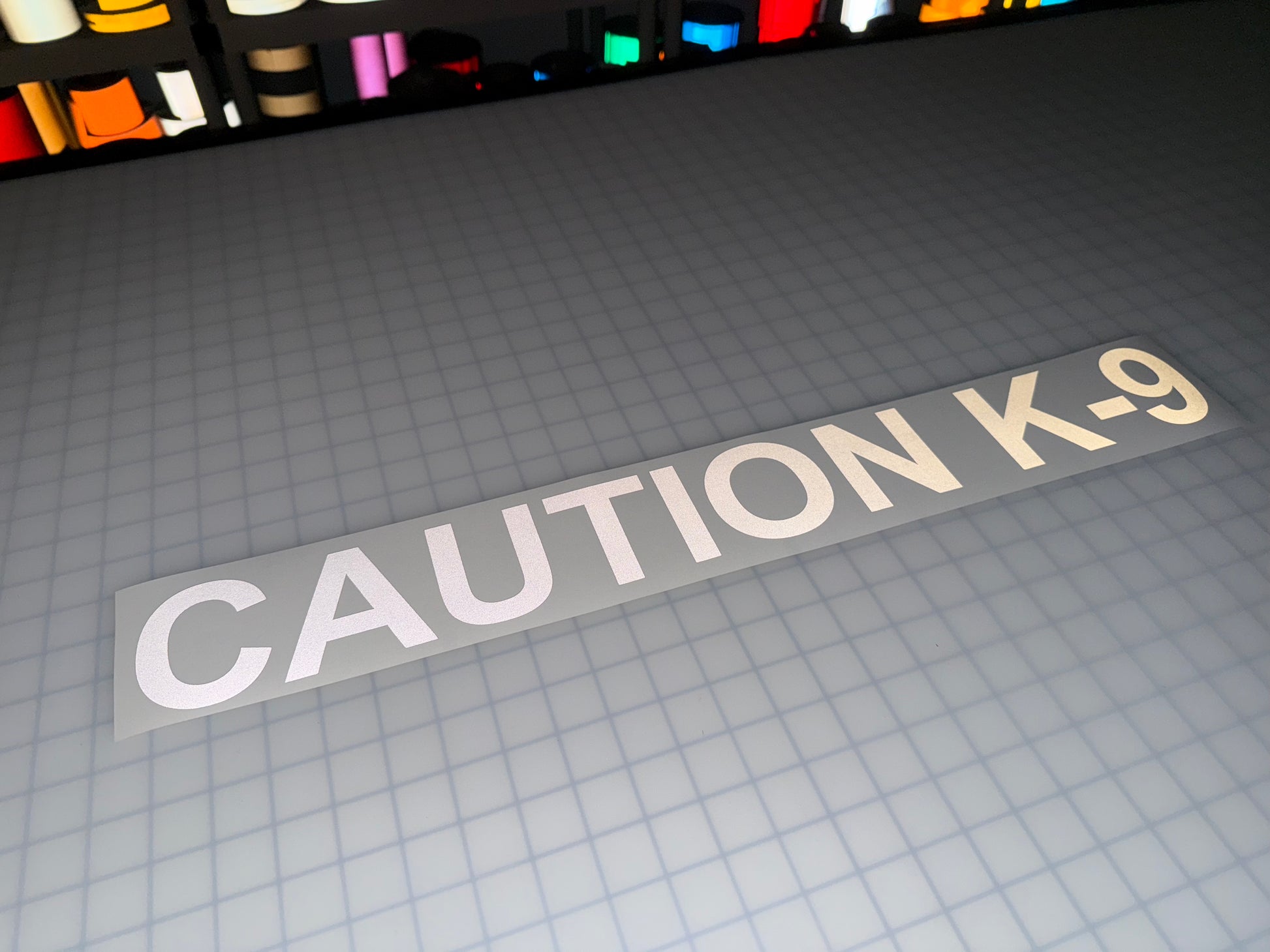 "CAUTION K-9" 3"x25" Reflective Decal Bold - Reflective Pro