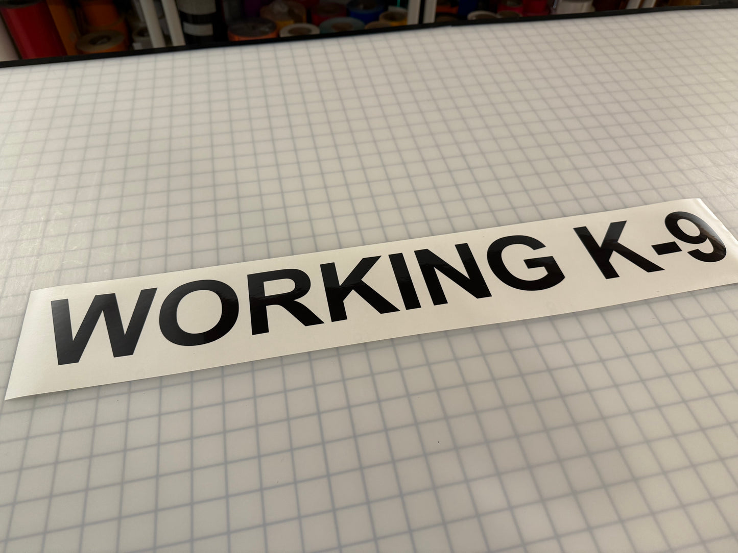"WORKING K-9" 3"x26" Reflective Decal Bold - Reflective Pro