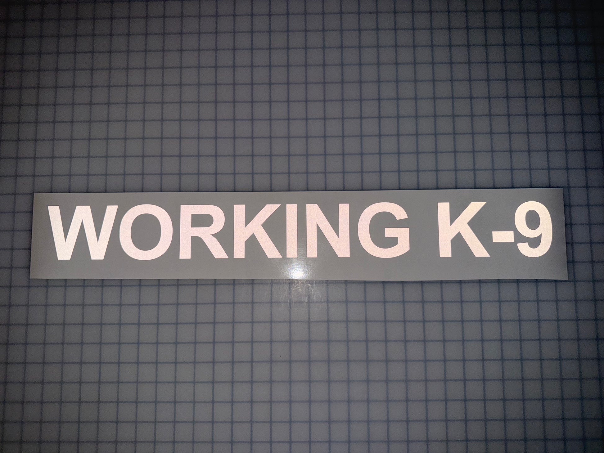 "WORKING K-9" 3"x26" Reflective Decal Bold - Reflective Pro