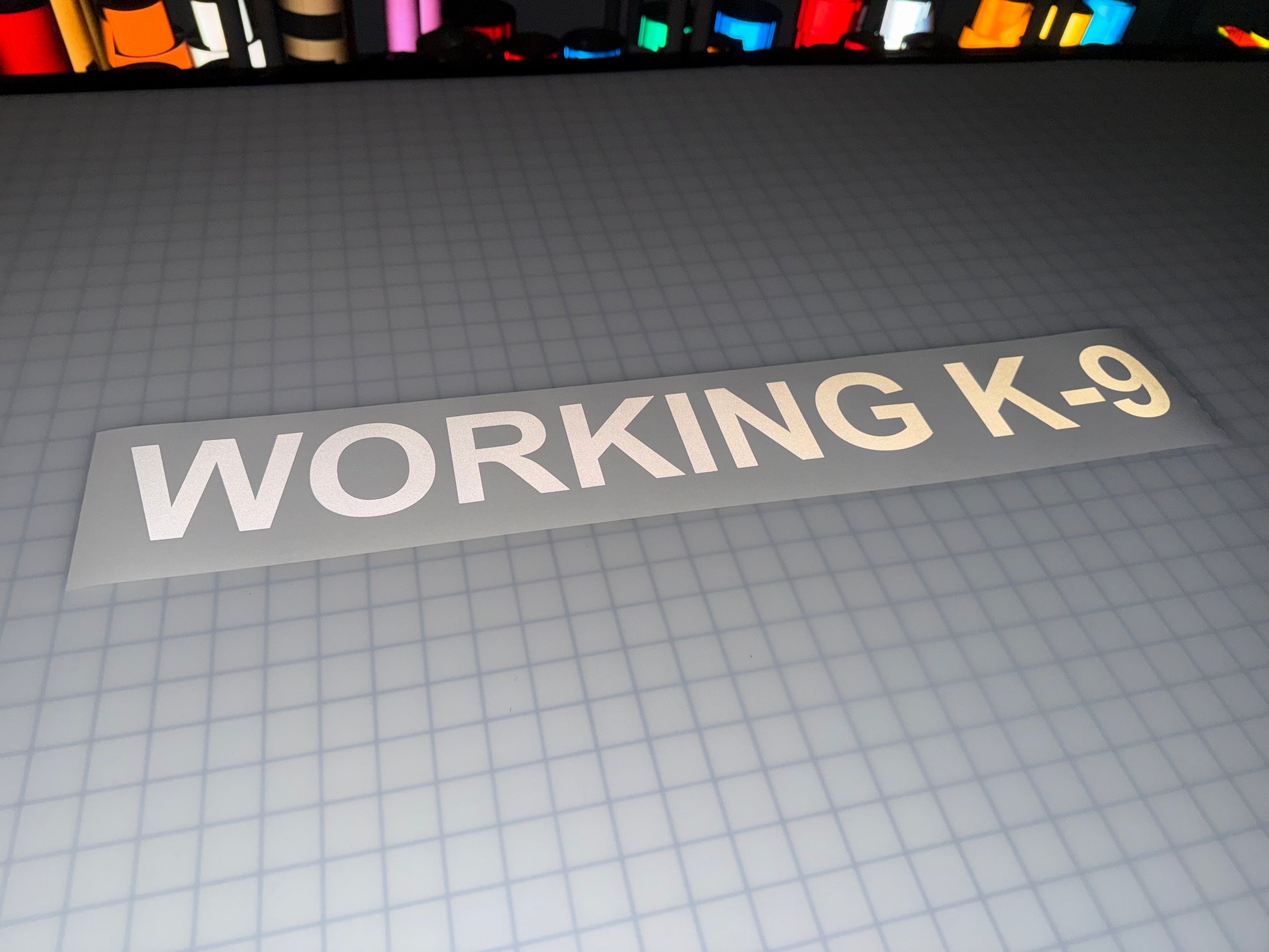 "WORKING K-9" 3"x26" Reflective Decal Bold - Reflective Pro