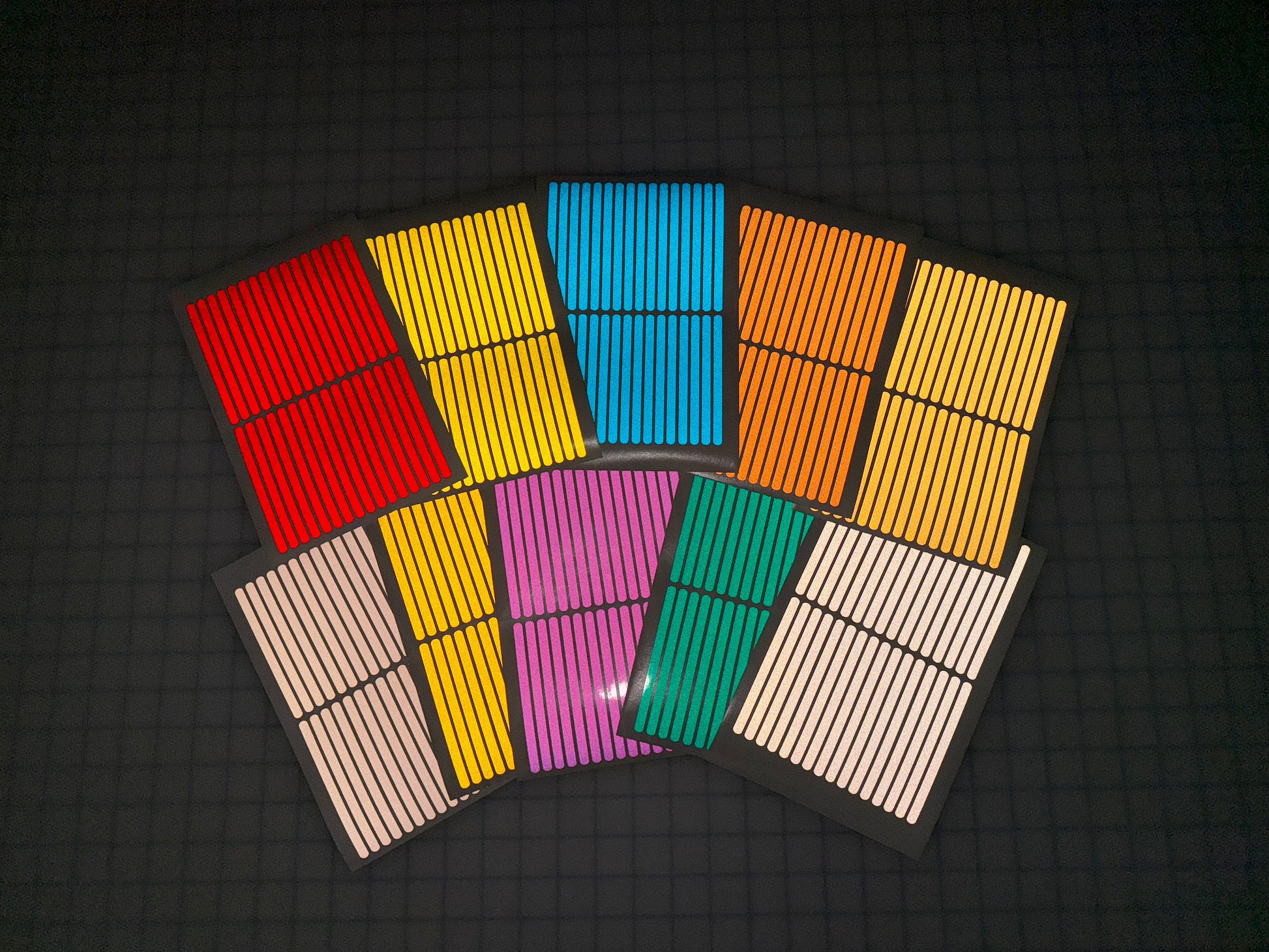 32 Reflective 0.25" x 4" ELG Strips - Reflective Pro
