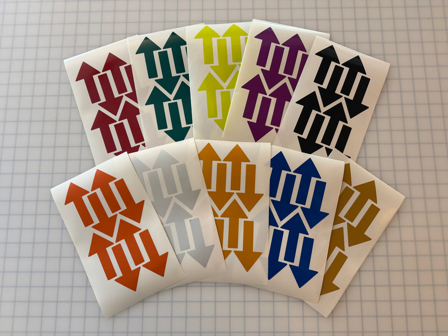 8 Reflective 2" x 3.4" ELG Arrows