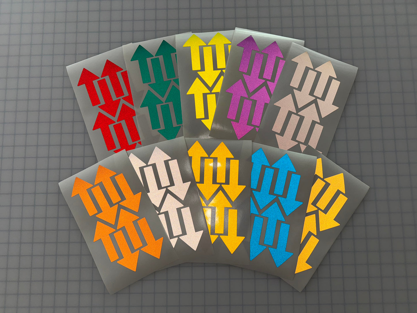 8 Reflective 2" x 3.4" ELG Arrows