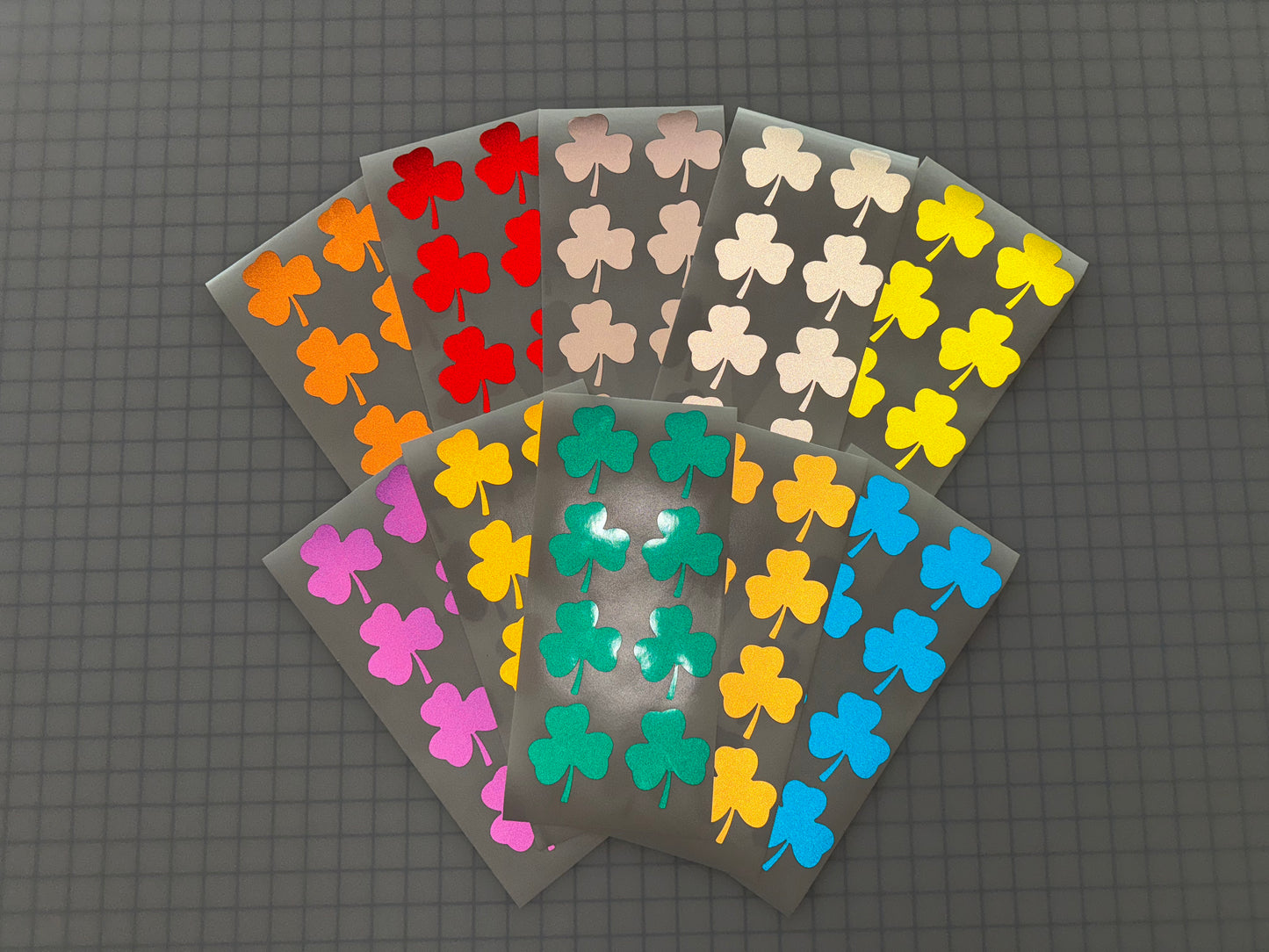 8 Reflective 2.5" ELG Lucky Clover Flowers
