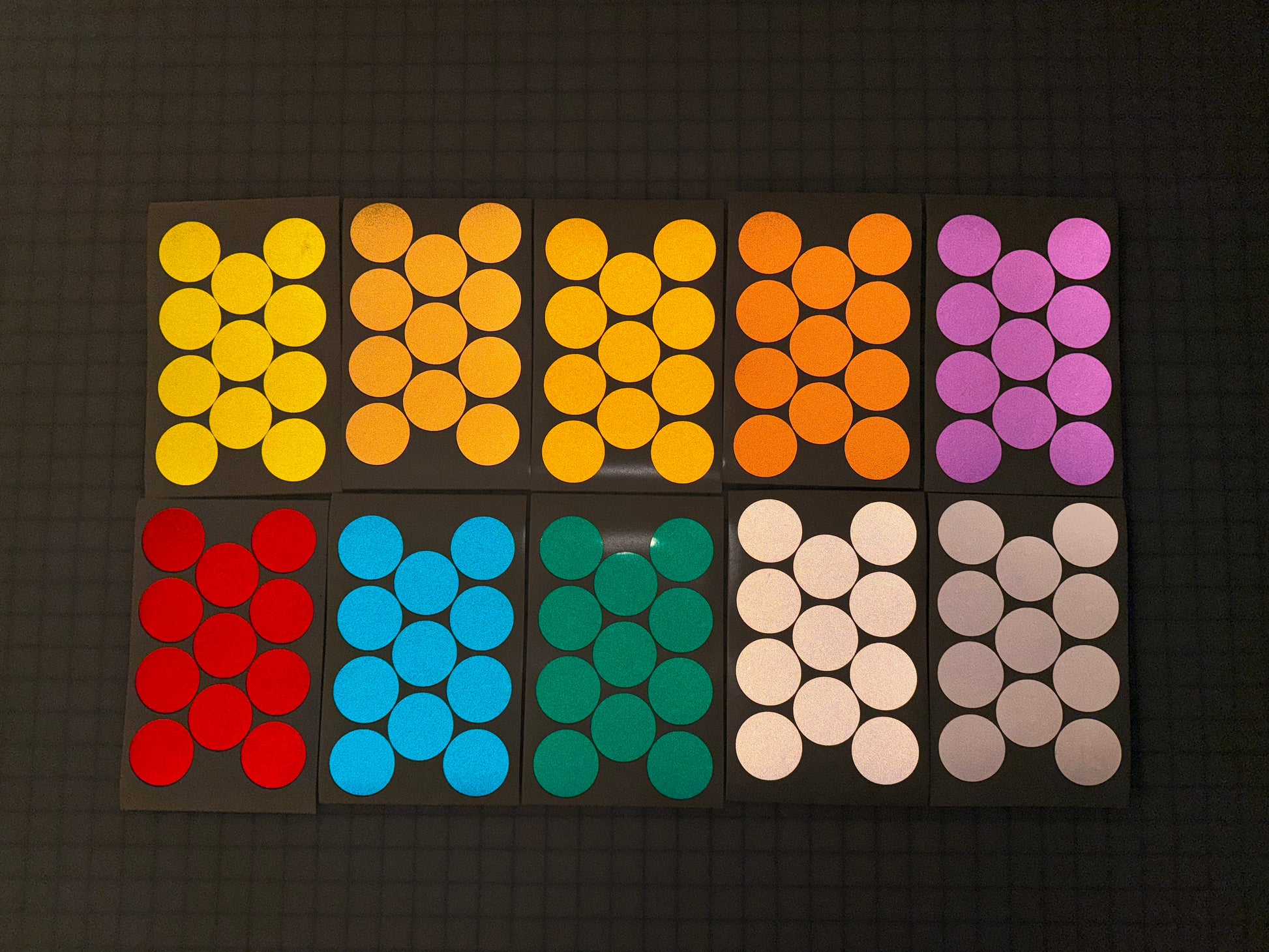 11 Reflective 2" ELG Dots (Circles) - Reflective Pro