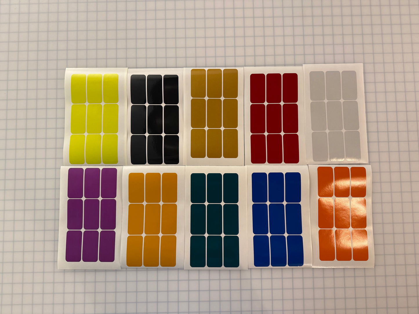 9 Reflective 1.5" x 3" ELG Rectangles