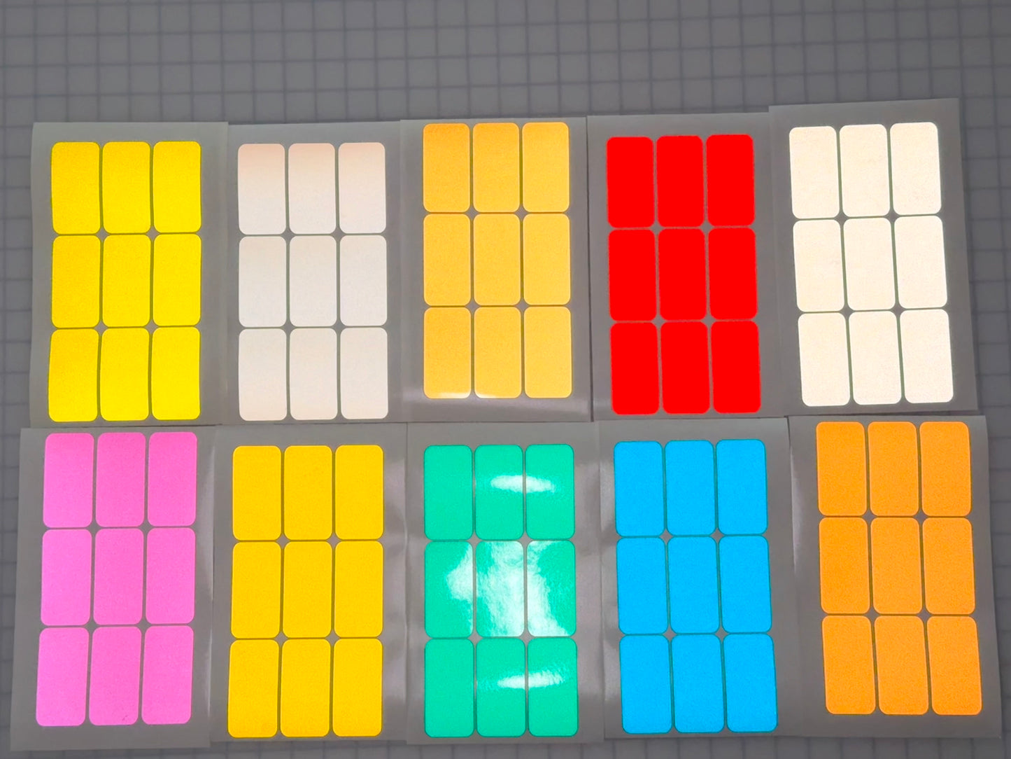 9 Reflective 1.5" x 3" ELG Rectangles