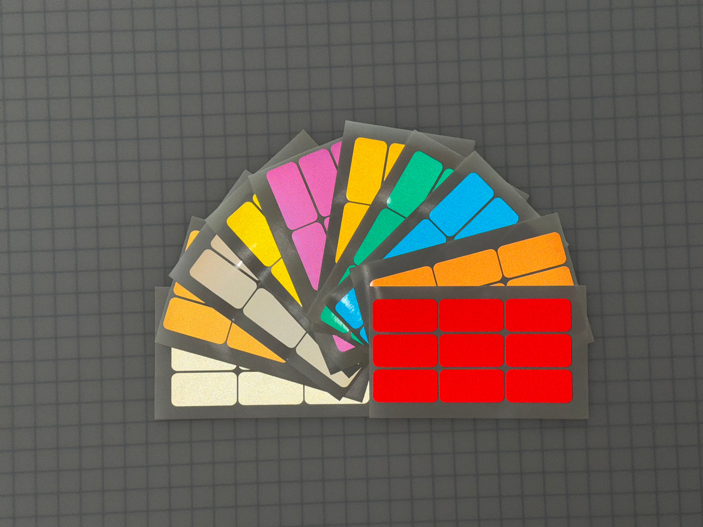 9 Reflective 1.5" x 3" ELG Rectangles