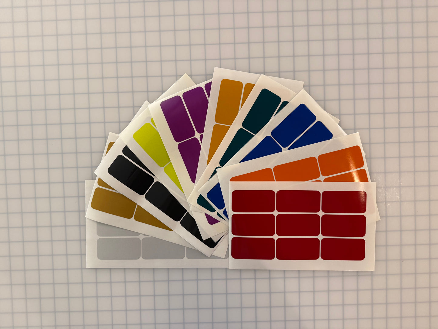 9 Reflective 1.5" x 3" ELG Rectangles