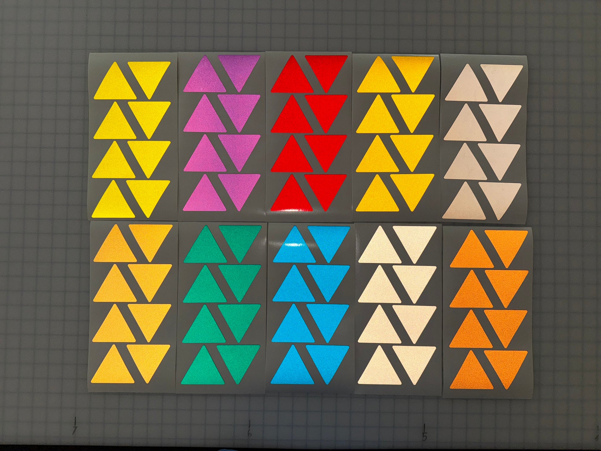 8 Reflective 3" x 2.65" ELG Triangles - Reflective Pro