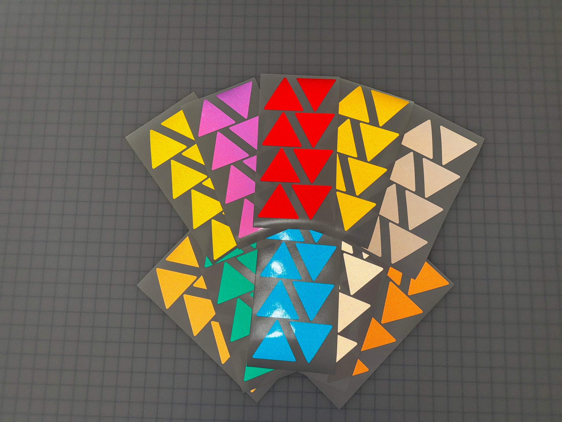 8 Reflective 3" x 2.65" ELG Triangles - Reflective Pro