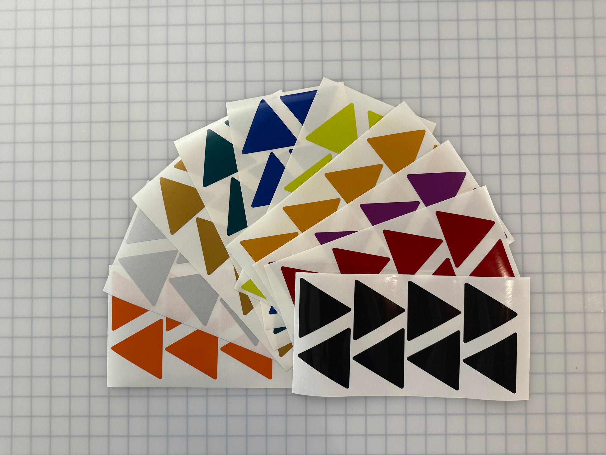 8 Reflective 3" x 2.65" ELG Triangles - Reflective Pro