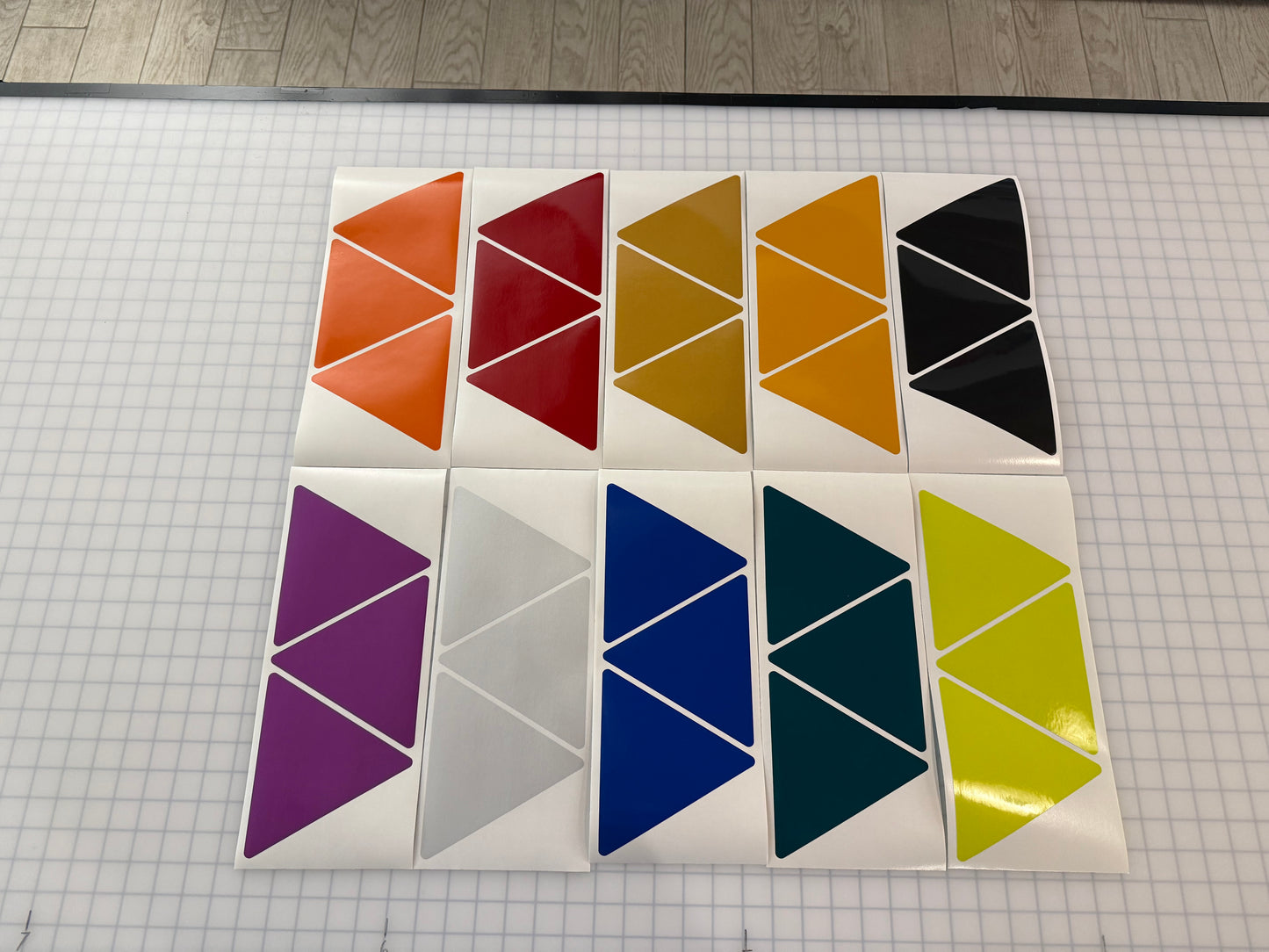 3 Reflective 5.5" x 6.3" ELG Triangles - Reflective Pro