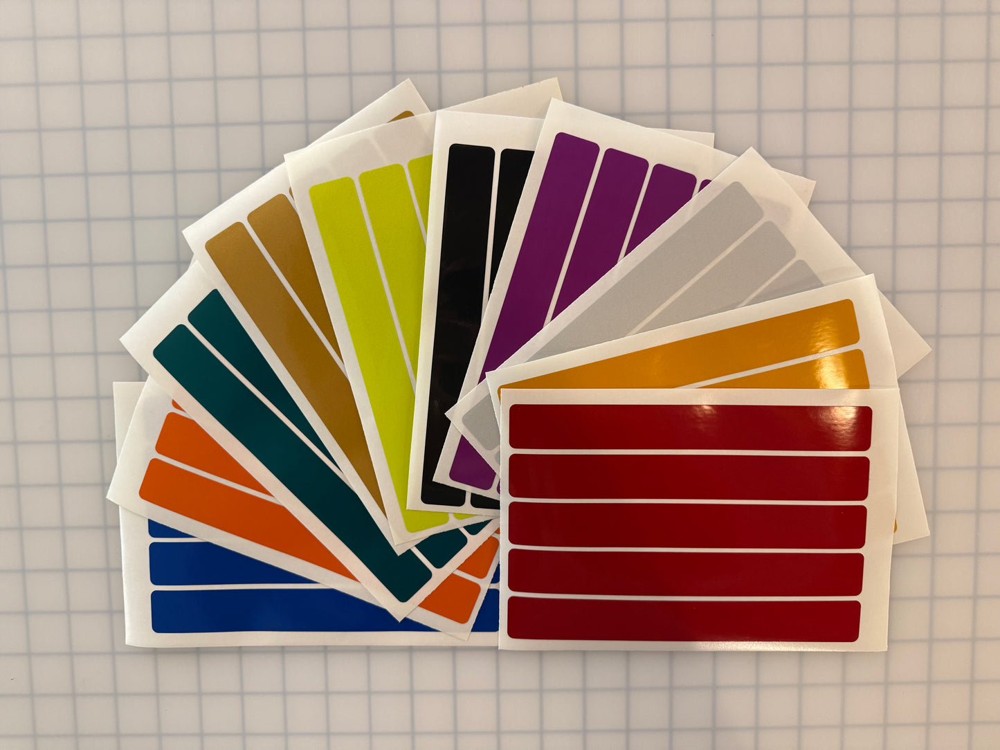 5 Reflective 1" x 8" ELG Strips