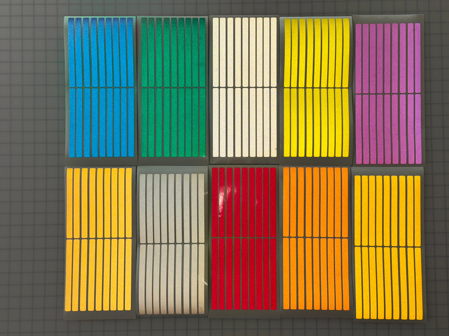 18 Reflective 0.5" x 6" ELG Strips - Reflective Pro