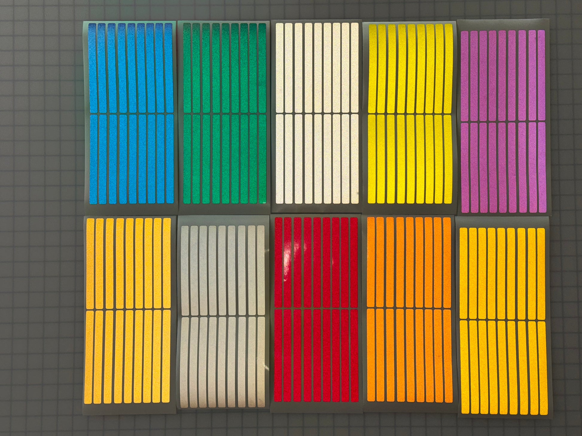 18 Reflective 0.5" x 6" ELG Strips - Reflective Pro