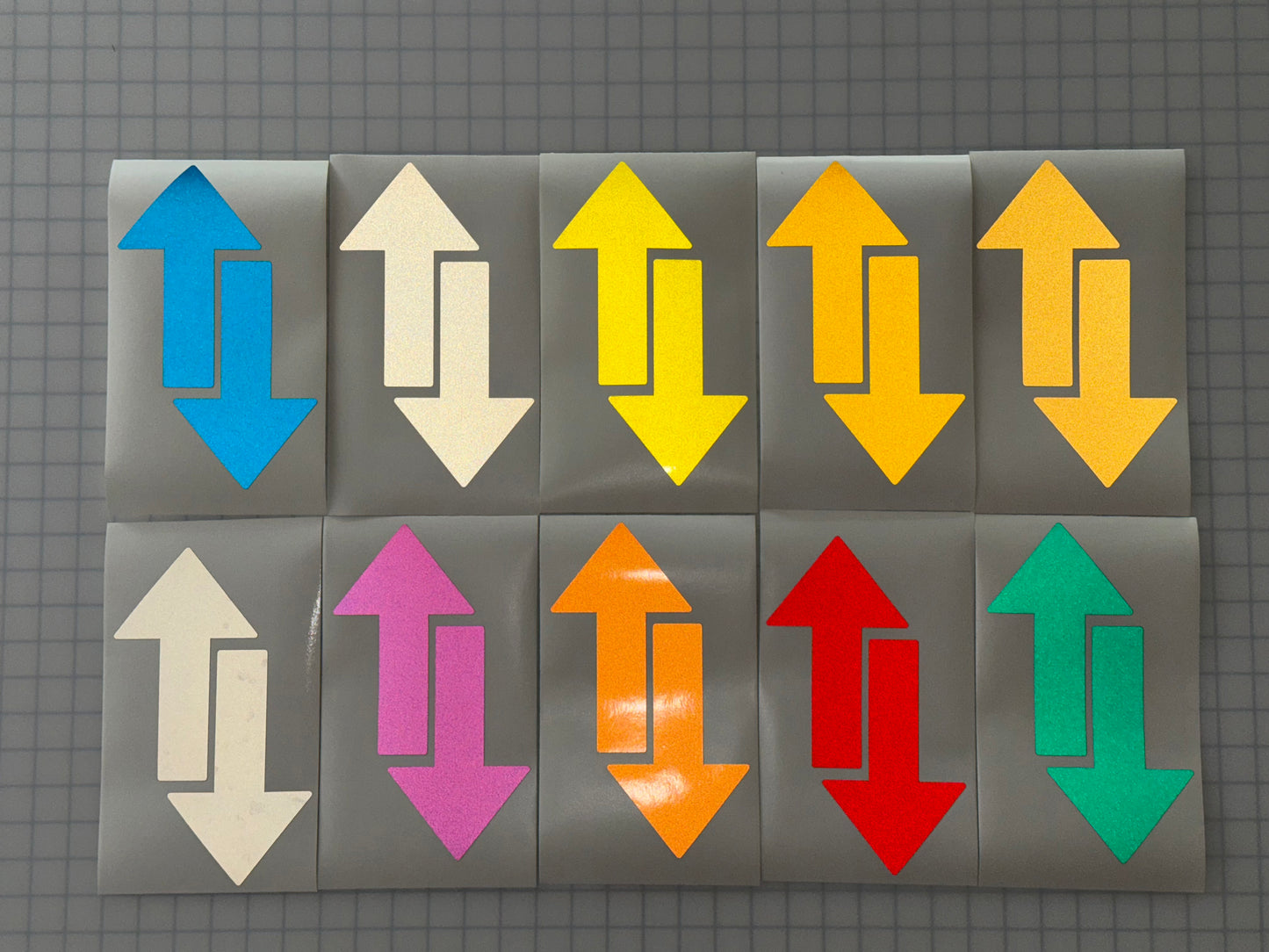 2 Reflective 4" x 6.5" ELG Arrows