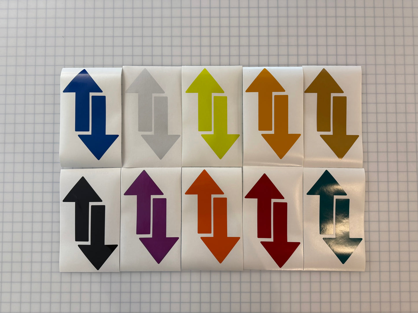 2 Reflective 4" x 6.5" ELG Arrows