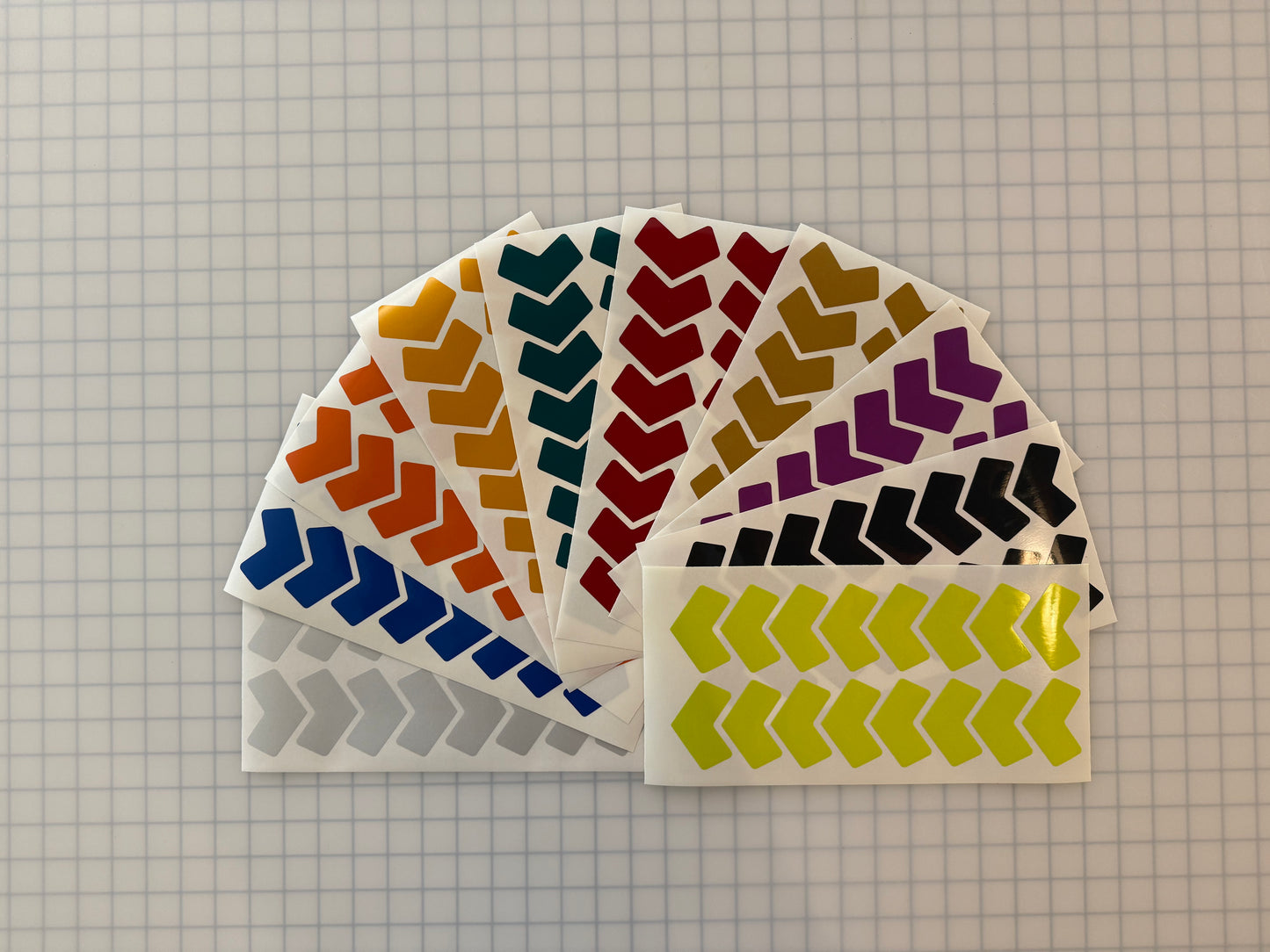 16 Reflective 2.5" x 1.7" ELG Chevrons - Reflective Pro
