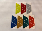 3 Reflective 6.3" x 5.5" V98 Prismatic Triangles