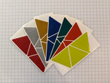 3 Reflective 6.3" x 5.5" V98 Prismatic Triangles