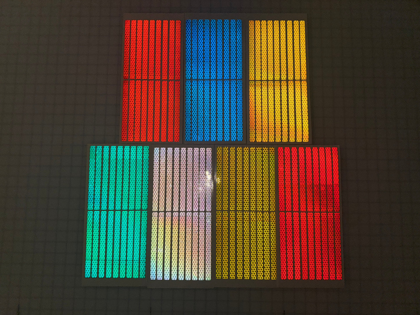 18 Reflective 0.5" x 6" V98 Prismatic Strips