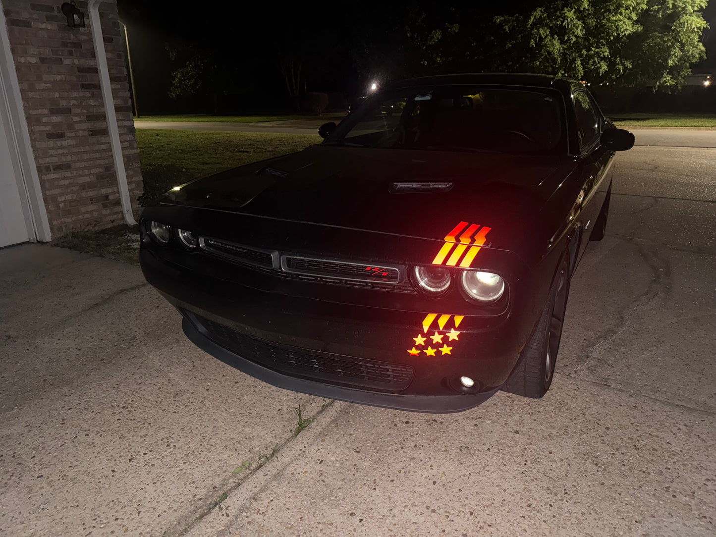 REFLECTIVE Stars & Stripes Headlight Decal