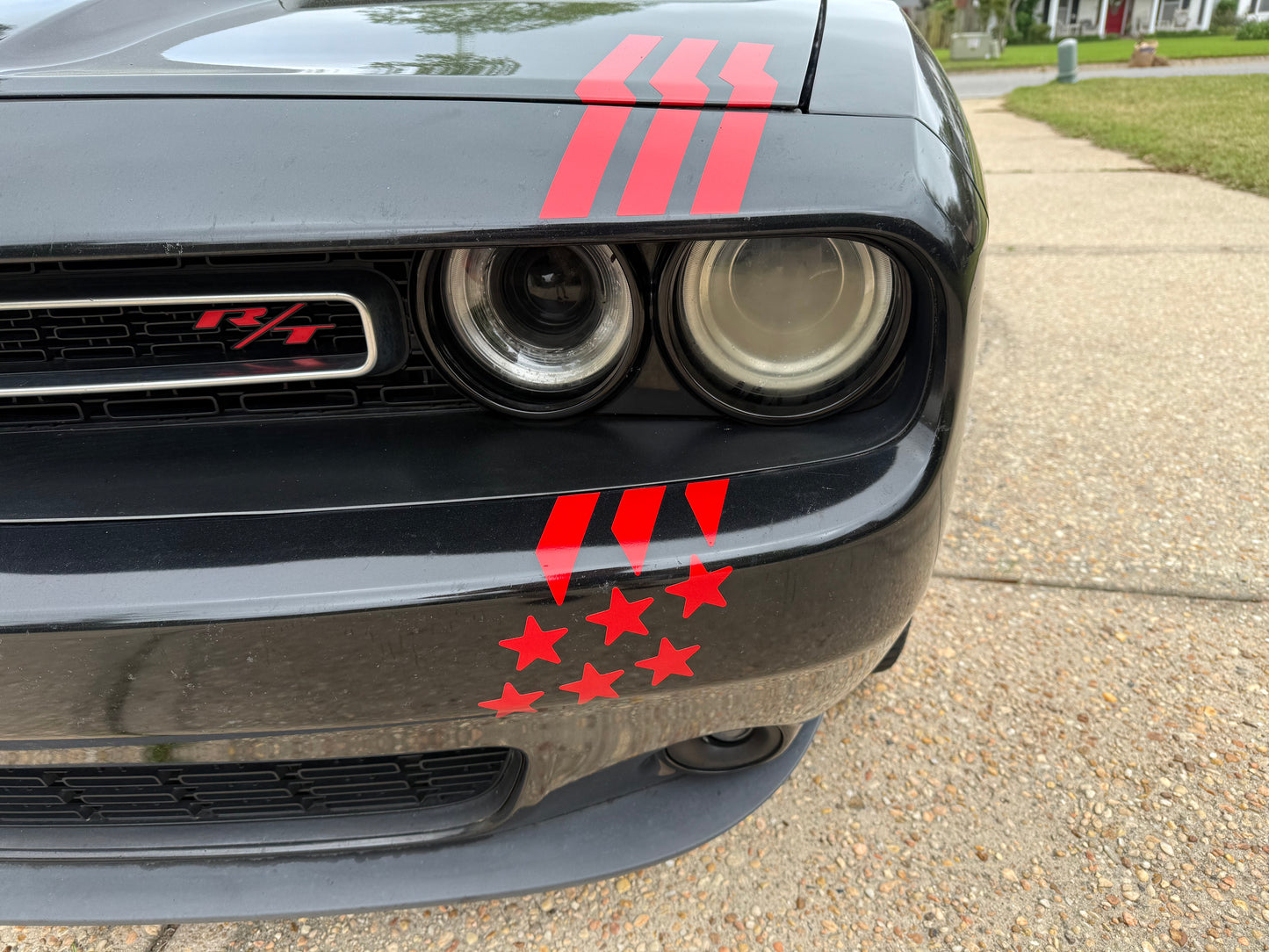 REFLECTIVE Stars & Stripes Headlight Decal