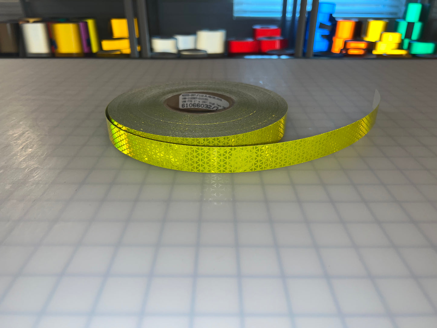 1" Inch Oralite V98 Fluorescent Lime Prismatic Reflective Tape - Reflective Pro