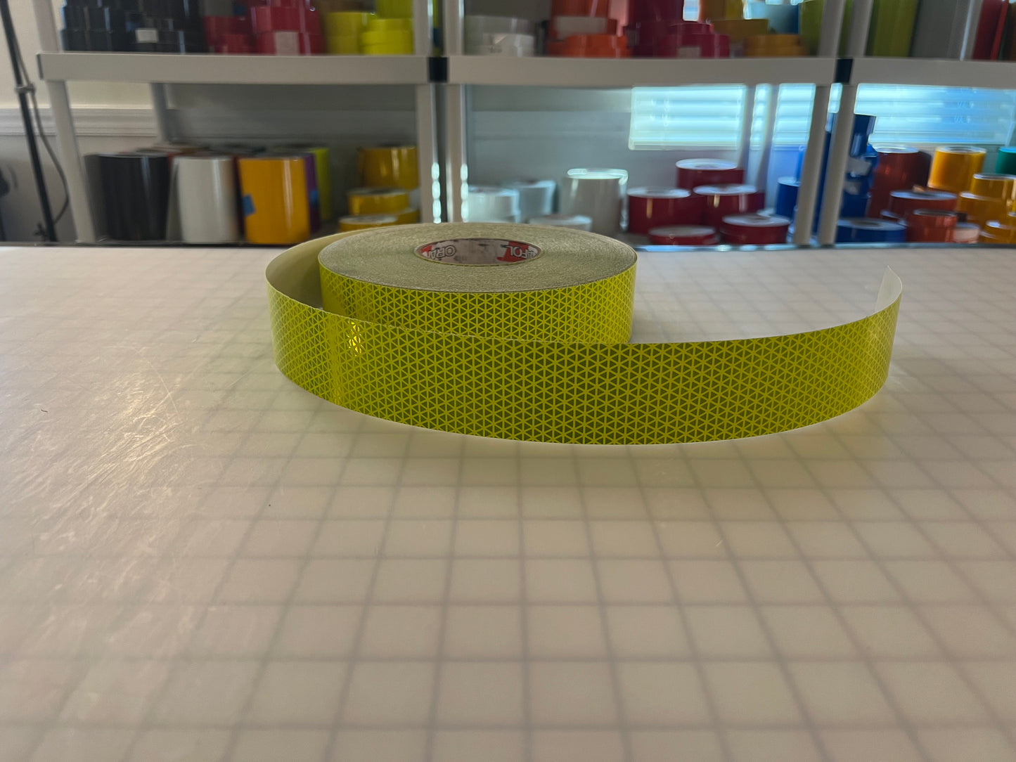 2" Inch Oralite V98 Fluorescent Lime Prismatic Reflective Tape - Reflective Pro