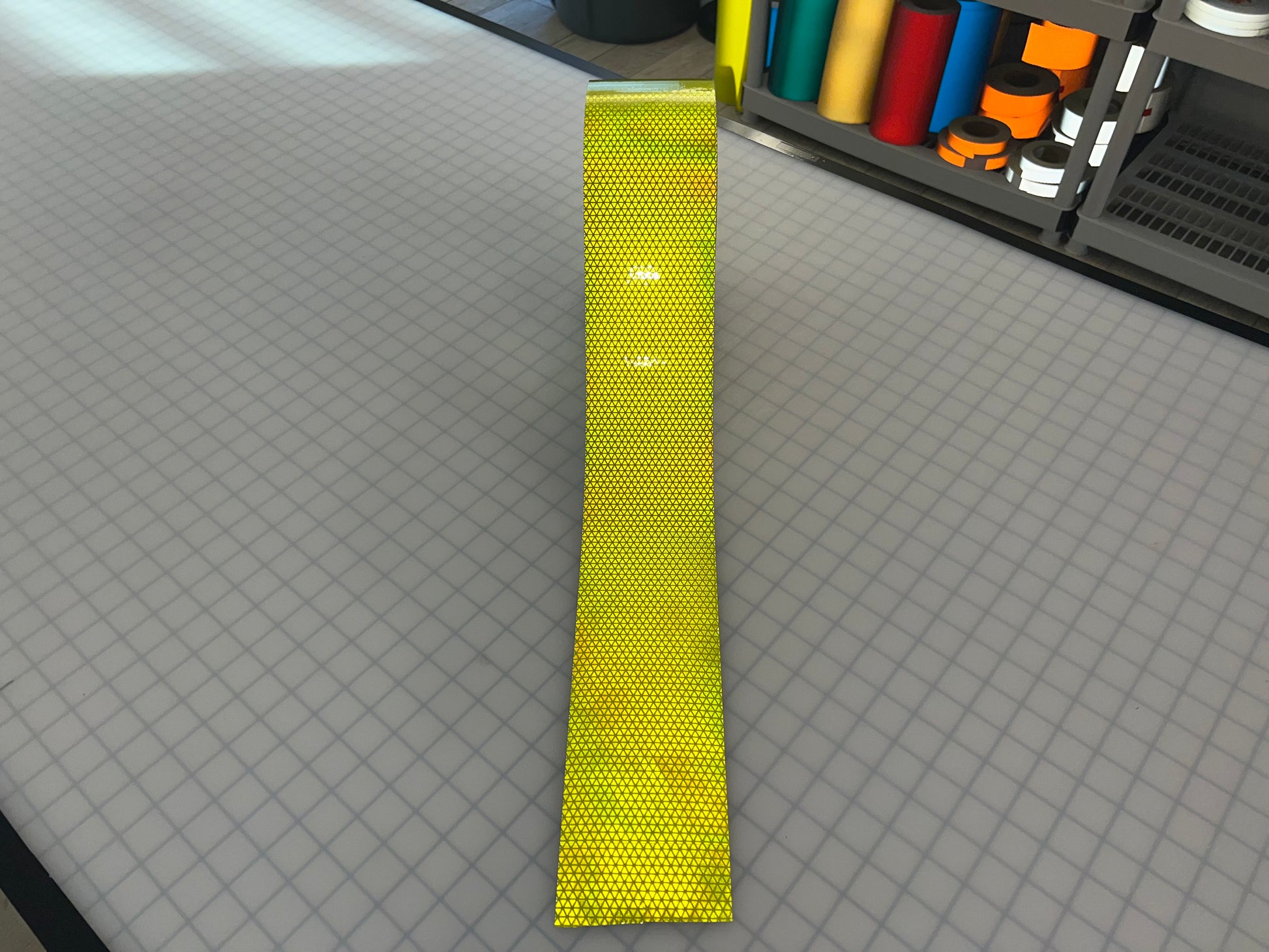 4" Inch Oralite V98 Fluorescent Lime Prismatic Reflective Tape - Reflective Pro