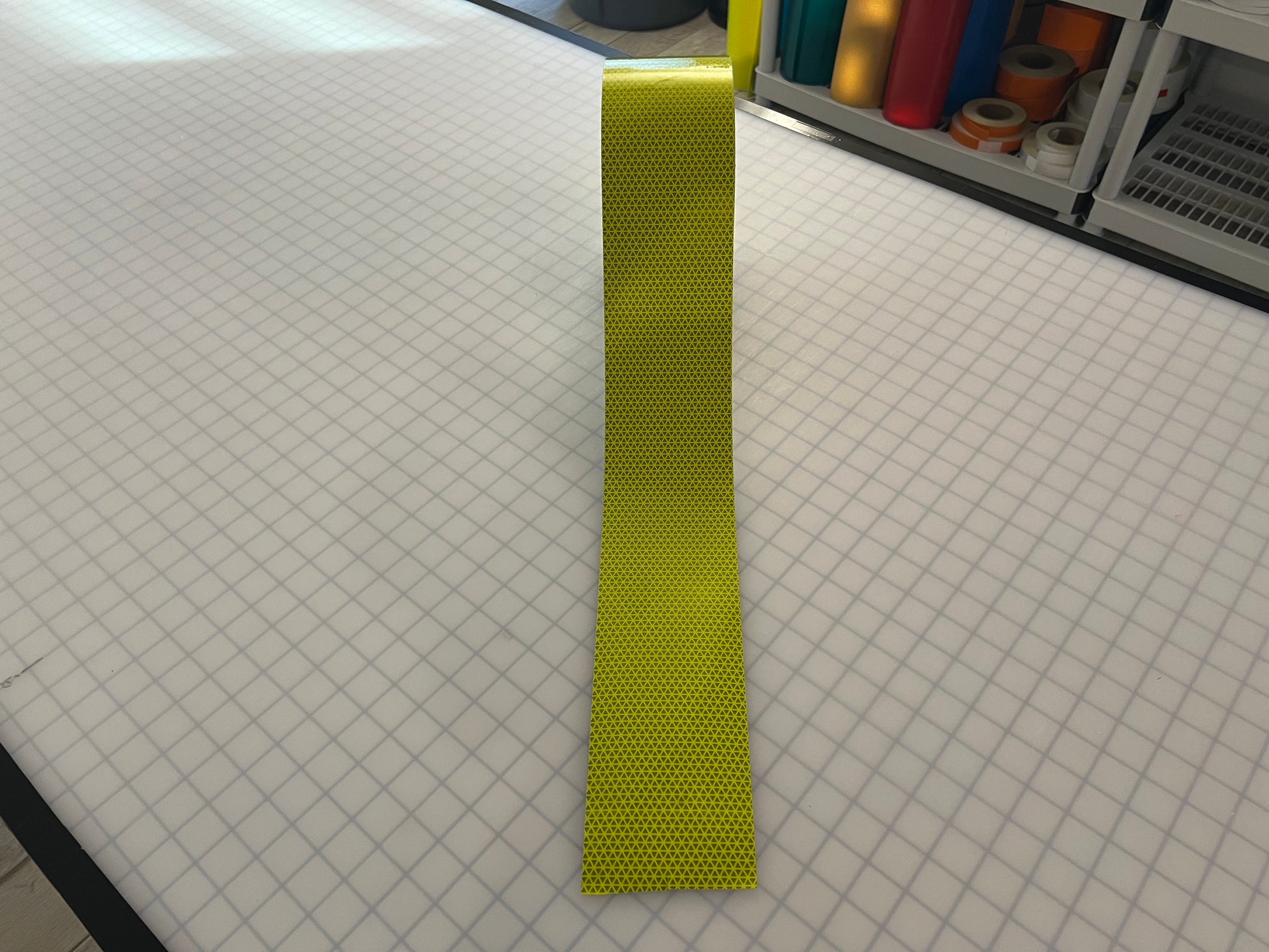 4" Inch Oralite V98 Fluorescent Lime Prismatic Reflective Tape - Reflective Pro