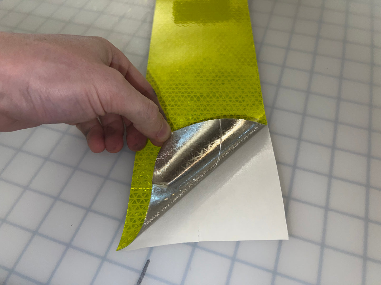 4" Inch Oralite V98 Fluorescent Lime Prismatic Reflective Tape - Reflective Pro