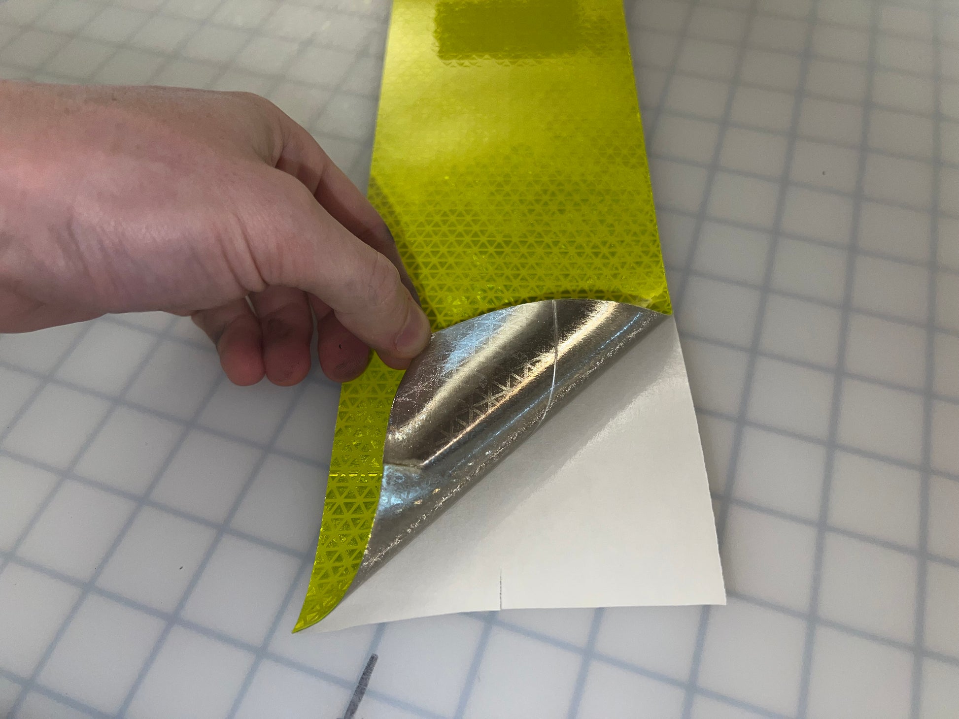 4" Inch Oralite V98 Fluorescent Lime Prismatic Reflective Tape - Reflective Pro