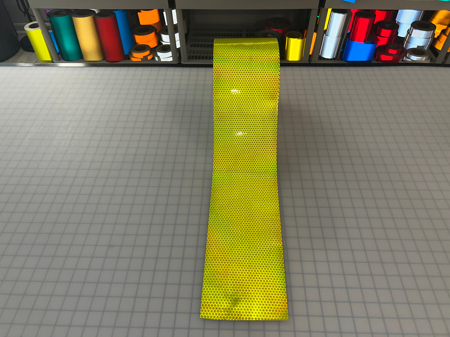 6" Inch Oralite V98 Fluorescent Lime Prismatic Reflective Tape